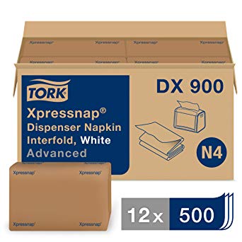 Tork® Advanced Xpressnap™ Dispenser Napkin, Interfold, 6000 Sht, 12/Cs